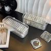 Acrylic Jewelry Storage Box With Transparent Flip Cover For Travel And Gift Use