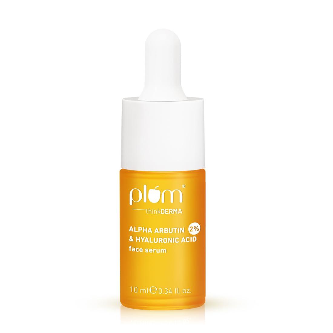 

Plum 2% Alpha Arbutin Face Serum with Hyaluronic Acid for Bright, Hydrated Skin | 10 ml