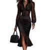 New women's autumn and winter lace waist sexy fishtail skirt hip dress