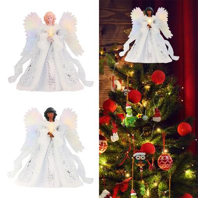 Duplex Printing Decoration Festive Xmas Angel Pendant Topper Christmas Tree Angel Fairy