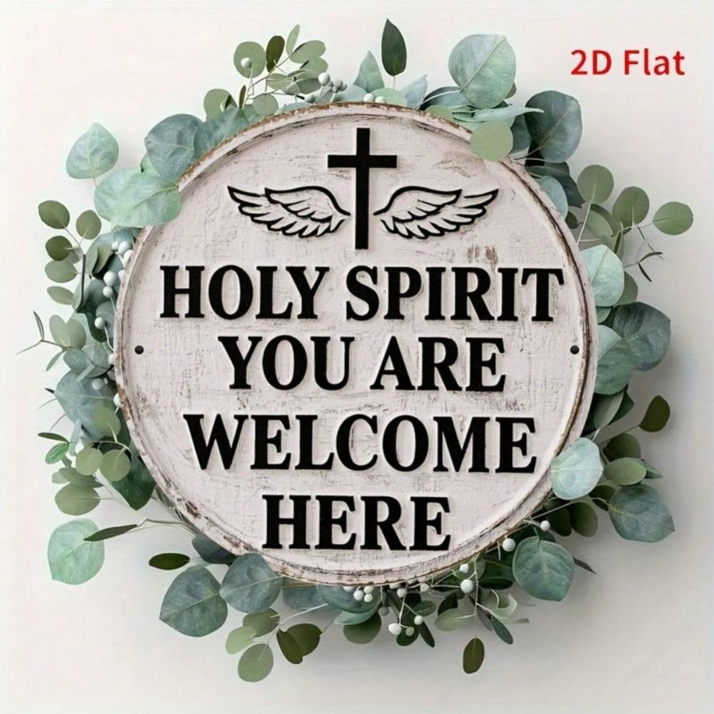Vintage Holy Spirit Dove Cross Bohemian Metal Wall Art Rustic White Finish Home Decor