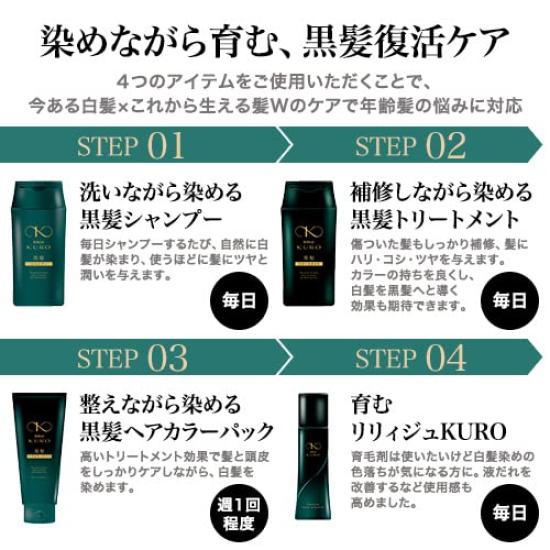 Wellbest Black Hair Treatment Gray Hair Scalp Care Damage Repair Lilyju Treatment (for / 250g) Women's (Color Treatment) (Keratin/Silicone-Free)