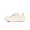 Cowhide version~ Washed horse skin muffin thick-soled sports and leisure board shoes Women's inner height-increasing white shoes