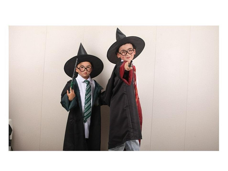 Harry Potter Wizard Robe Cosplay Costume for Kids & Adults - Magic Cloak Cape for Halloween