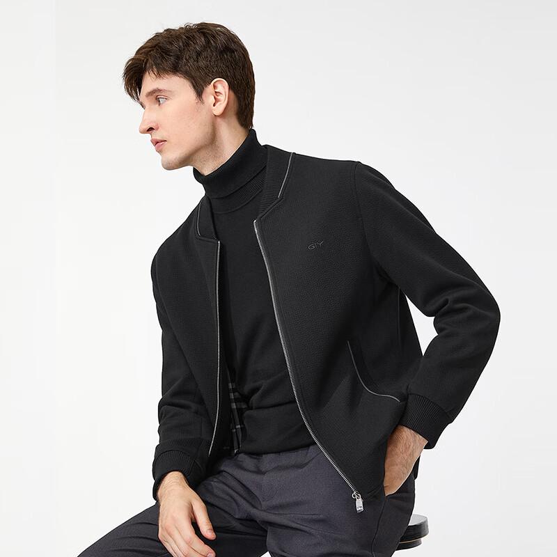 Goldlion Men's Outdoor Stand Collar Wool Blend Jacket
