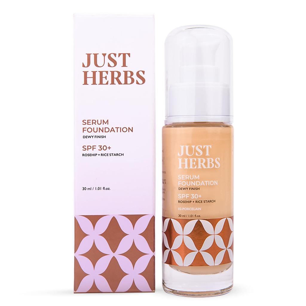 Serum Foundation For Face Makeup With SPF30+ Dewy Finish Full Coverage Waterproof, Sweatproof Foundation For All Skin Types (Natural)