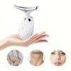 USB Rechargeable Neck and Face Skin Massager with 7 LED Light Modes, Vibrating Facial Beauty Instrument , Skin Care Device