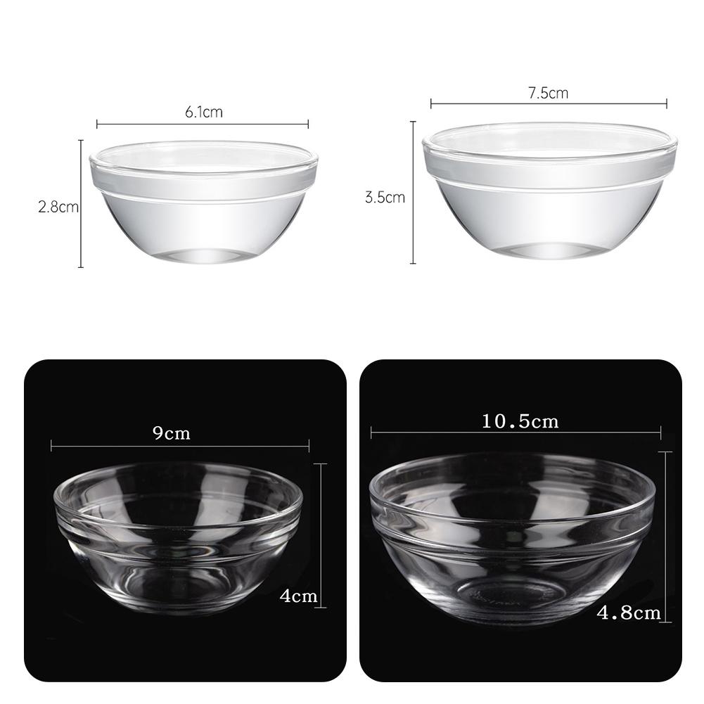 Bozai Cake Bowl Glass BPA Free Lead-Free Clear Pudding Bowls For Home Use