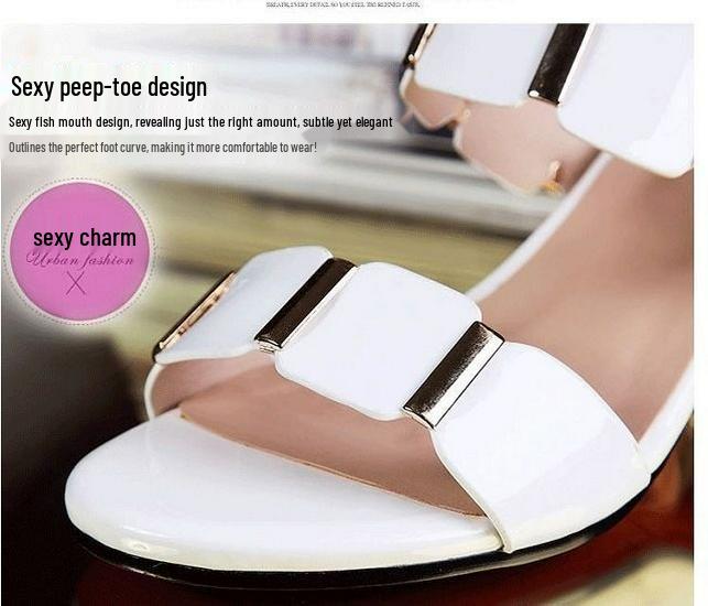 Korean Style Women's Mid-Heel Summer Sandals: Fashionable Non-Slip Chunky Slides for Students
