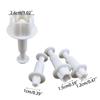 4Pcs/Set Flower Plunger Fondant Cutter Sugarcraft Cake Decorating Tools DIY Cookie Stamper Baking Accessories Round