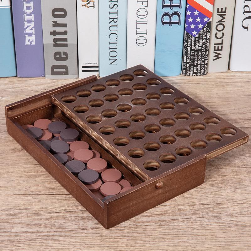 Children's Wooden Three-dimensional Boxed Thinking Training Game Parent-child Interactive Puzzle Chess Board Game Toy