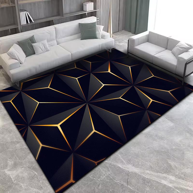 Texture Luxury Rug  Non-Slip Carpet for Living Room Bedroom Gaming Room Floor Mat Home Decor