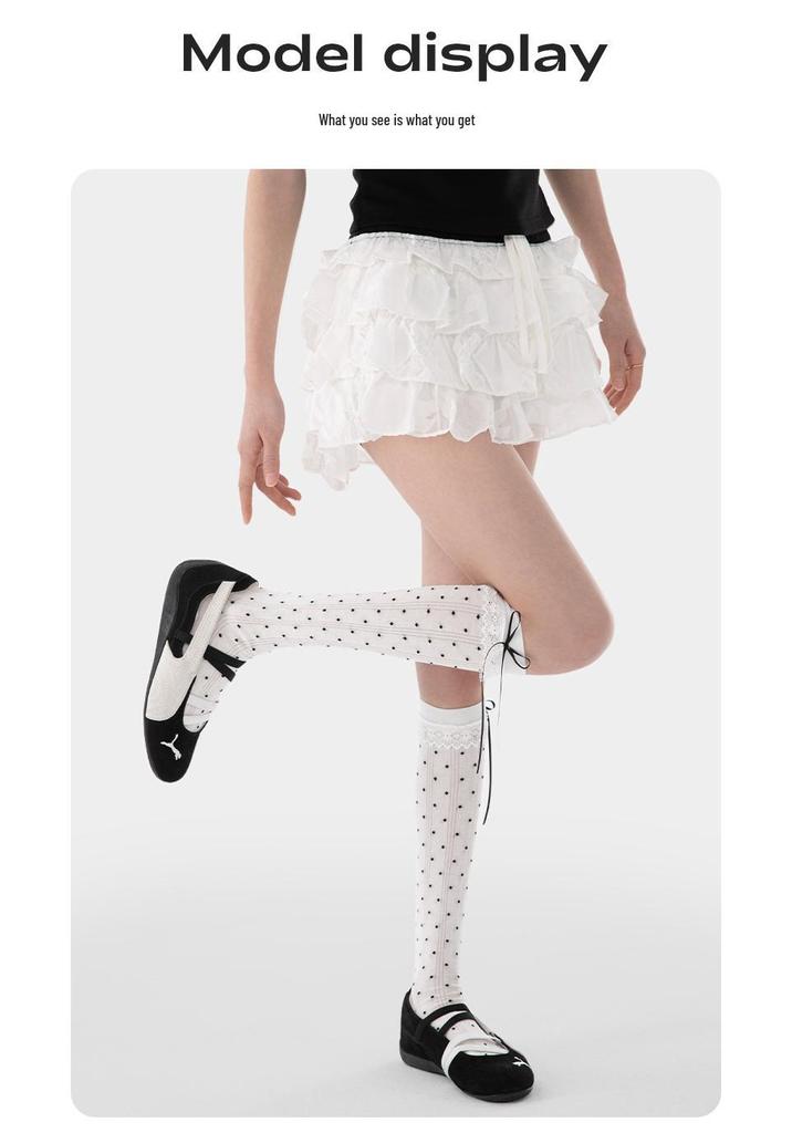 Renaissance Women's Breathable Ballet Dot Ankle Socks - Slimming & Stylish for Spring/Summer