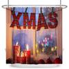 Merry Christmas Snowman Shower Curtains Waterproof Bath Curtain Santa Claus Snowflake for Bathroom Home Decor with Hooks
