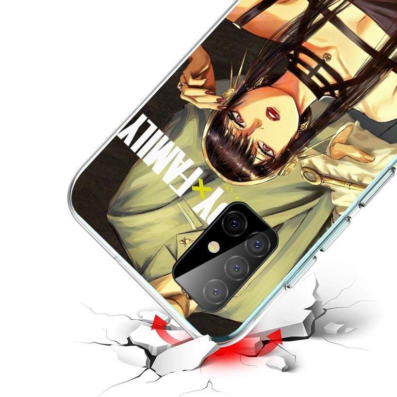 Anime S-Spy Family Anya Phone Case For Samsung Galaxy A12 A52S A42 A32 A22 A51 A50 Note 20 Ultra 10 S10 Plus A71 A70 A31 A30 A10