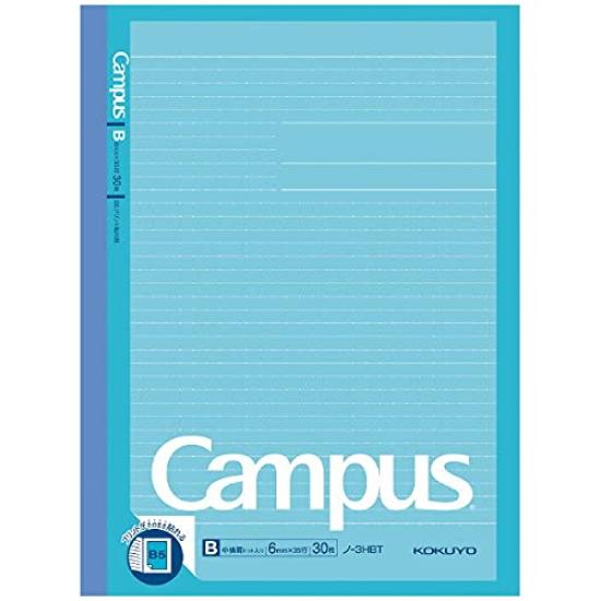 

KOKUYO Campus for attaching Medium horizontal ruled 30 of Notebook, printouts, (with dots), B-ruled, sheets, No-3HBT [Set 5]