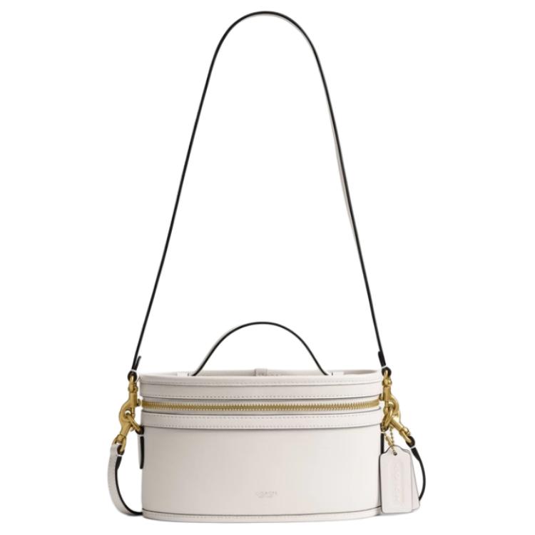 

Coach Trail 22 Shoulder Bag High-End Design Commuter Leather Crossbody Small Women bags Chalk-White CBG93-B4HA Basic Set (Bag+Dust Bag)