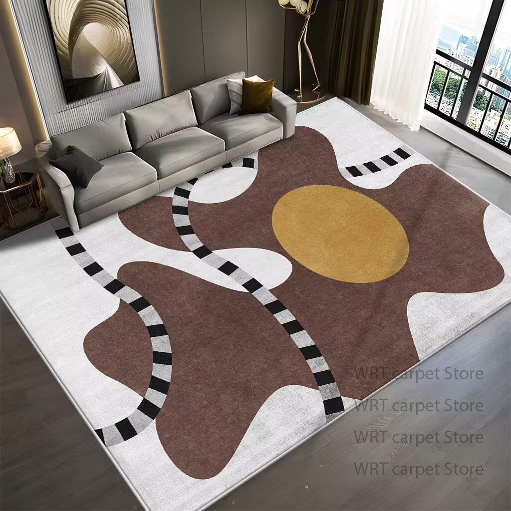 Modern Geometric Art Style Living Room Carpet Funny Pattern Home Decoration Sofa Area Rug Bedroom Lounge Non-slip Washable Mats