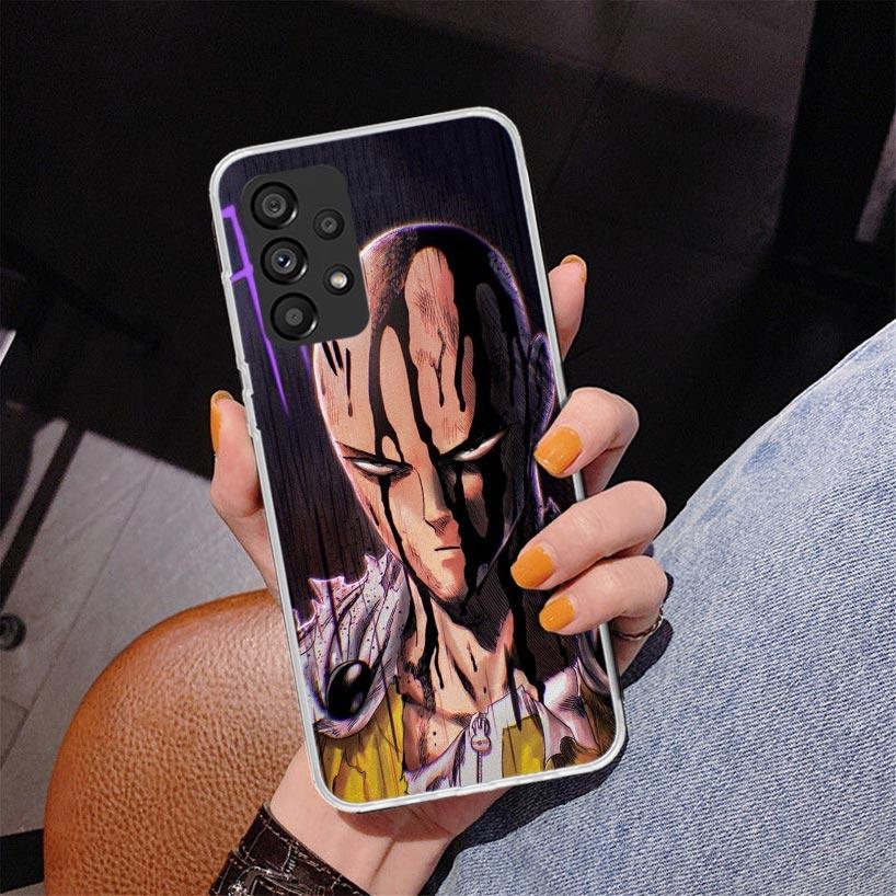 

One P-Punch-Man Saitama King Phone Case For Samsung Galaxy A52 A32 A22 A12 A51 A31 A50S A30S A20S A10S Note 20 Ultra 10 Plus S10 Samsung Note 20