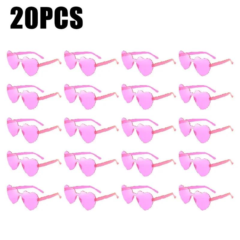Sunglasses for Women Jelly Color Frameless Heart Shaped One-piece Glasses Dazzling Color Glasses