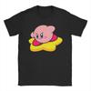Mens Kirbys On a Star T Shirts  100 Cotton Clothes Vintage Short Sleeve O Neck Tees Plus Size TShirts