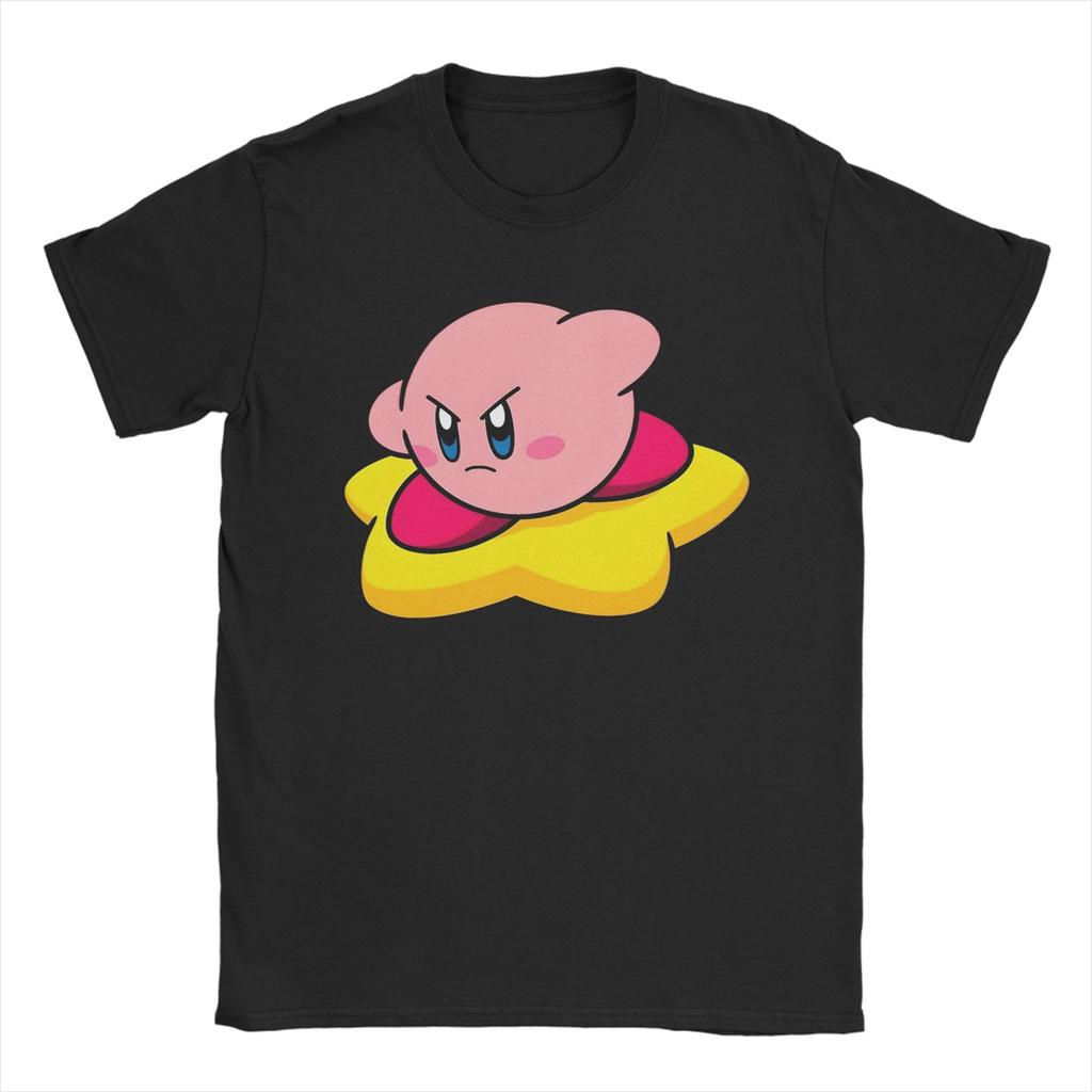 Mens Kirbys On a Star T Shirts 100 Cotton Clothes Vintage Short Sleeve O Neck Tees Plus Size TShirts