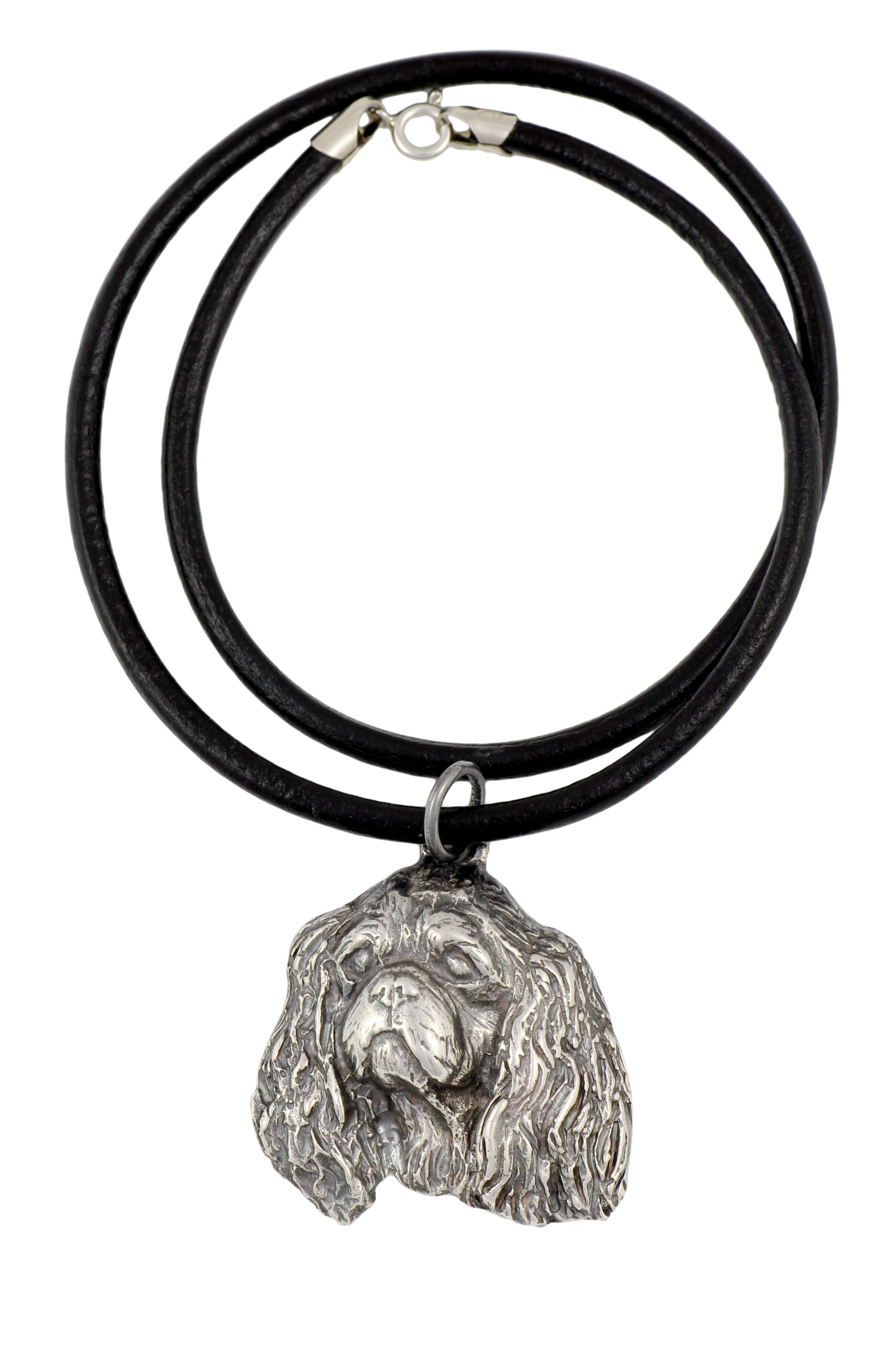 

Cavalier King Charles Spaniel I - Necklace with dog, silver-plated pendant for dog fan, unique jewelry by Art-Dog brand срібний
