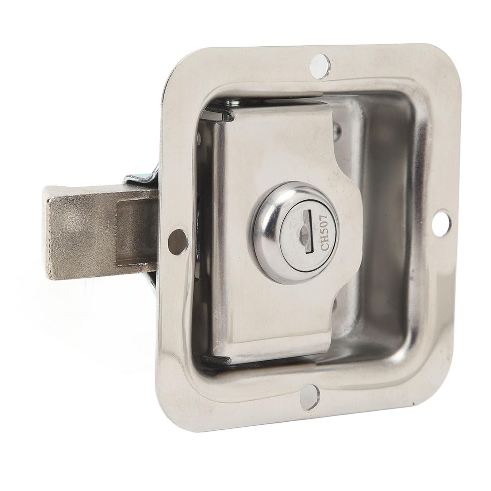 

Tool Box Handle Latch with 2 Keys 304 Stainless Steel Mirror Polishing Flush Mounted for RVs Trucks Campers