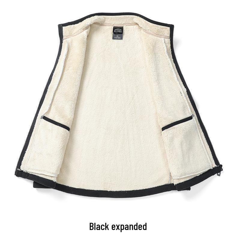 JEEP SPIRIT Fleece-Lined Lambswool Vest Cardigan SS7352