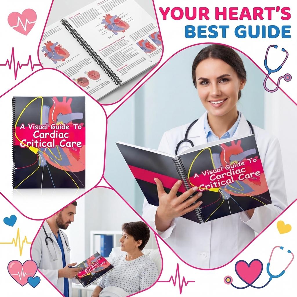 Guida Visiva alla Terapia Intensiva Cardiaca Rilegatura a Spirale Libro di Riferimento Medico per Professionisti Sanitari e Studenti in Cardiologia e Terapia Intensiva