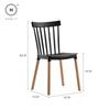 Homlly Nordic Windsor Dining Oak Leg Chair ( X2 PCS)