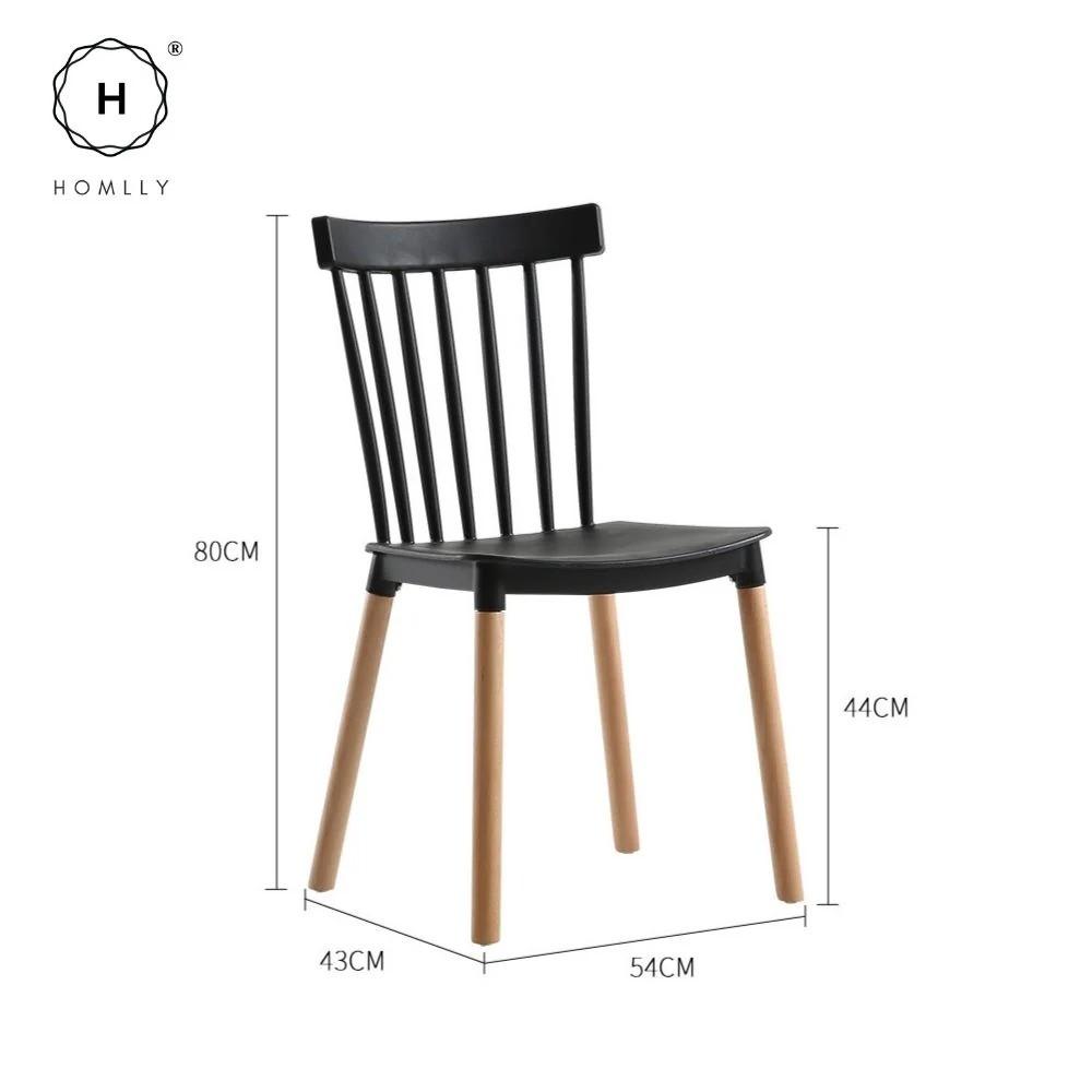 Homlly Nordic Windsor Dining Oak Leg Chair ( X2 PCS)