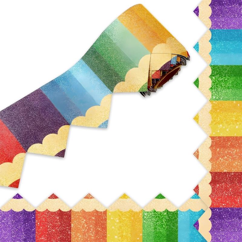 Bulletin Border Trimmer Poster Board Decors Bulletin Board Trim Straight Bulletin Board Border Chalkboard Border Sticker 10 meters