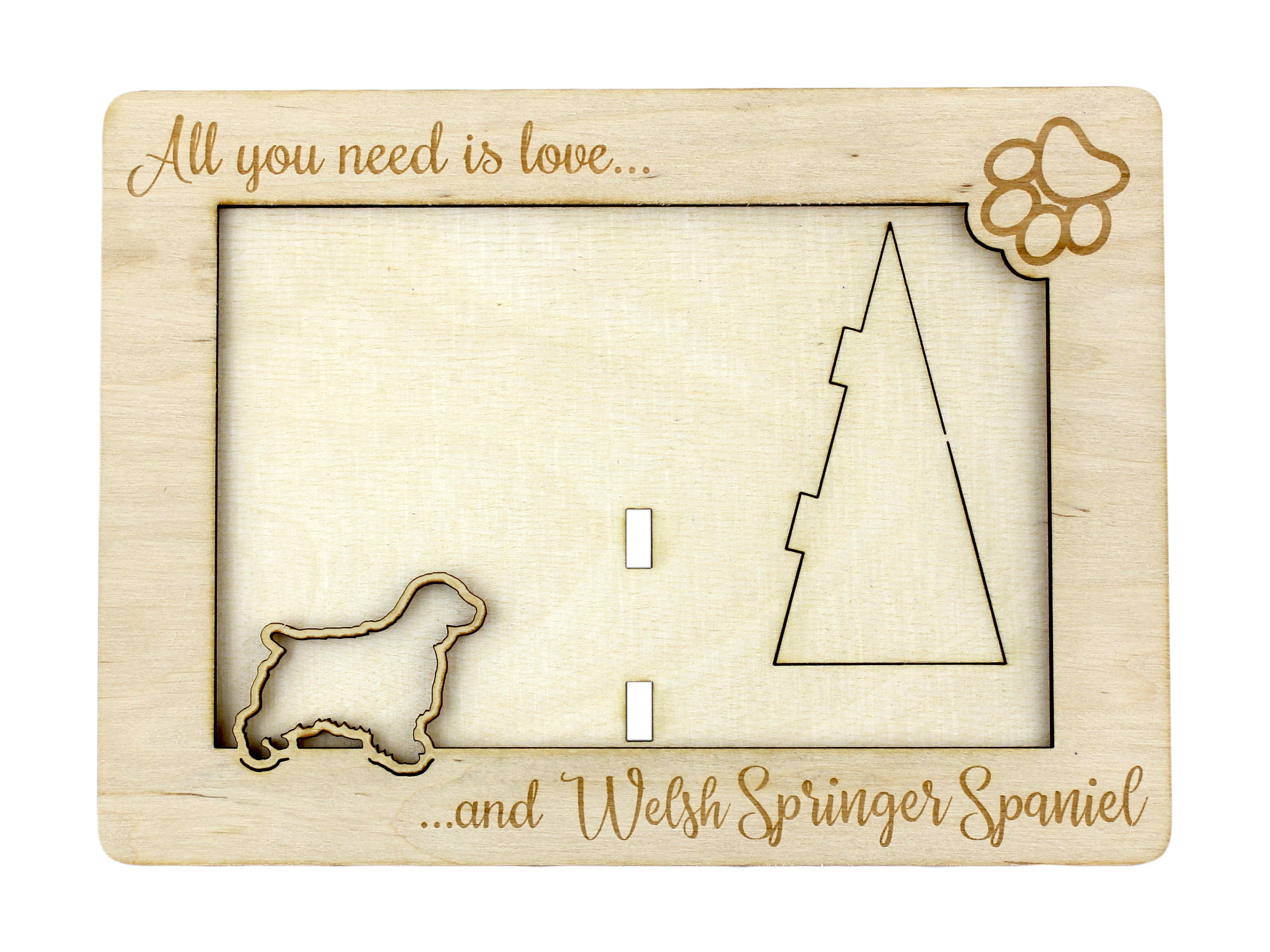 

Welsh Springer Spaniel, Welsh Springer, Welsh Starter - Photo frame, engraved wooden frame, a lovely gadget for the dog lover by Art-Dog