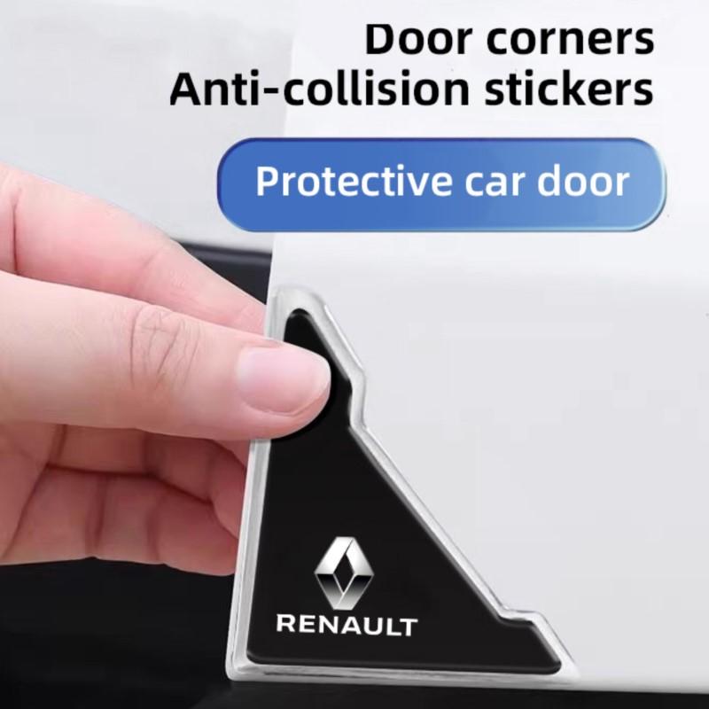 2 Piece Car Door Anti-collision Corner Protectors Stickers For Renault RS Megane 2 3 4 Trafic Scenic 2 Clio Captur Twingo QM6 Z666