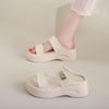 Temperament casual beach shoes wear new versatile thick-soled heightening cool slippers women's summer