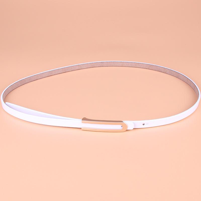 Genuine Leather Slim Waist Belt For Women With Metal Clasp Suitable For Business And Everyday Outfits