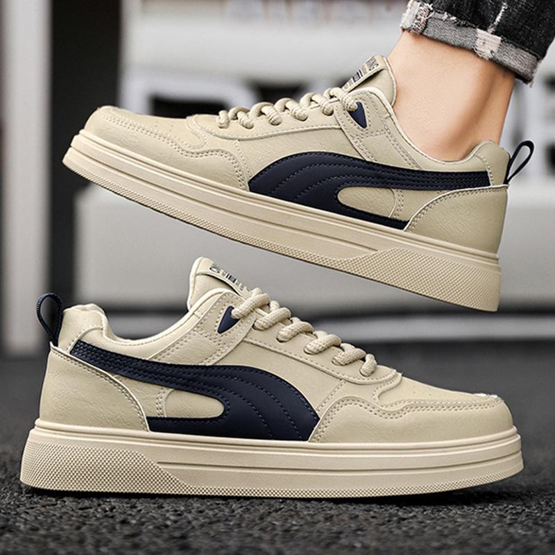 Męskie Buty Wiosna i Jesień Outdoorowe Modne Sneakersy 2024 Nowa Trendy Marka Koreańskie Casualowe Sneakersy Młodzieżowe Skórzane Buty Sportowe