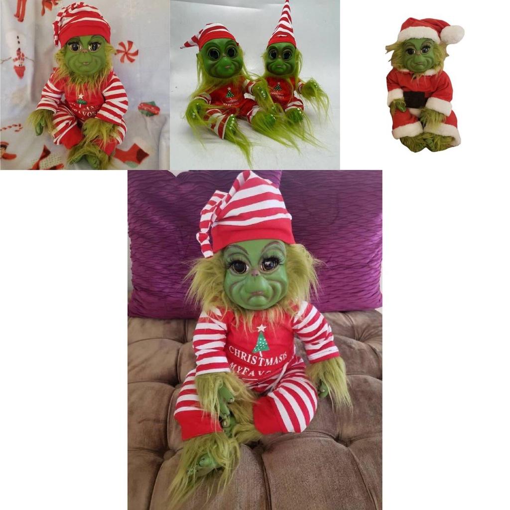 Whimsical Green Elf Plush Doll Christmas Gift 30cm Size