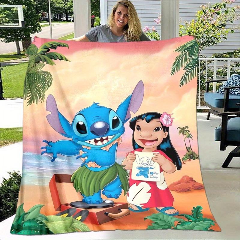 1pc Stitch Printing Blanket - Soft, All-Season Throw for Office Blanket, Personalized Gift with Adorable Cartoon Design
