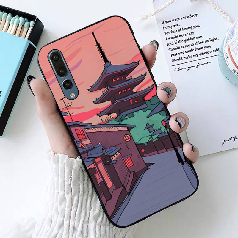 Japanese Style Art Phone Case for Huawei P30 40 20 10 8 9 lite pro plus Psmart2019