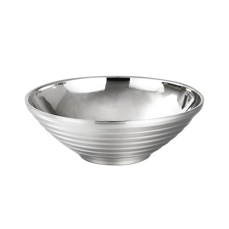 ZISIZ 304 Stainless Steel Double-Layer Conical Bowl