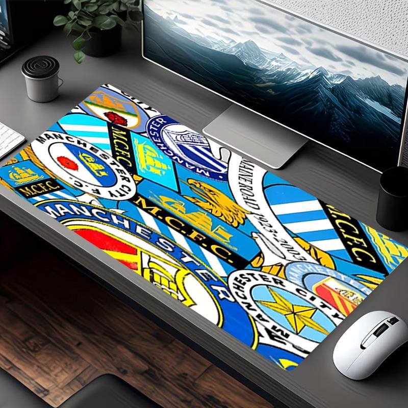 Manchester City FC Print Mouse Pad, for Keyboard Pad Laptop PC Mat for Office Home Use, Desk Decor, Perfect Birthday Gift for Gamers