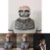 Creepy Skeleton Biochemical Mask For Halloween Festivities Full Cover Silicone Head With Hat