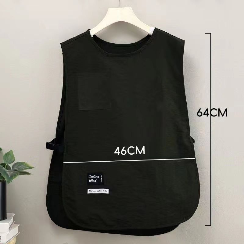 Household Kitchen Apron, Water-repellent Coffee Shop Overalls, Breathable Vest, Enlarged Waist, Unisex