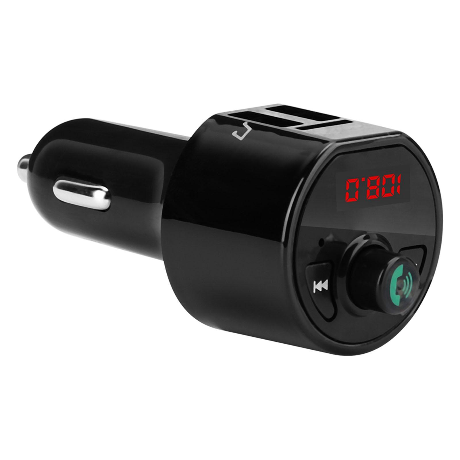 

Car Wireless Bluetooth Audio Transmitter FM Radio Adapter Dual USB Charger MP3 Player (Black) чёрный