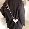 Mini lipstick bag summer 2025 little fresh girl fashion woven pearl small fragrant wind chain crossbody love bag