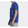Adidas ESSENTIALS T Shirts Men's Blue Crew Neck Moderate Straight Fit DV3052