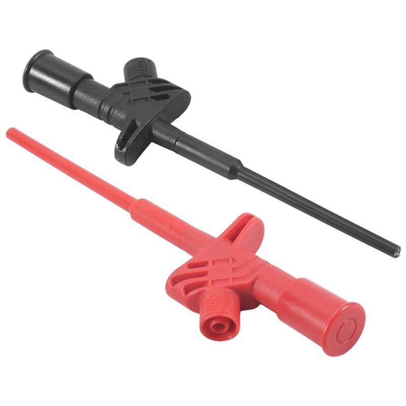 ABUL-2Pcs Quick Test Hook Clip Professional Insulated High Voltage Flexible Testing Probe 4Mm Banana Socket Red And Black