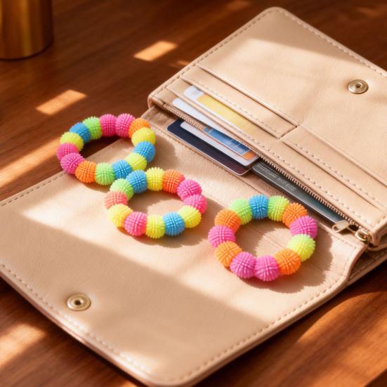 Stress Relief Toys Soft TPR Ball Elastic Bracelets Highly Stretchable And Kneadable Wristbands for Kids Skin-Friendly Non-Prickly Fun Party Favors